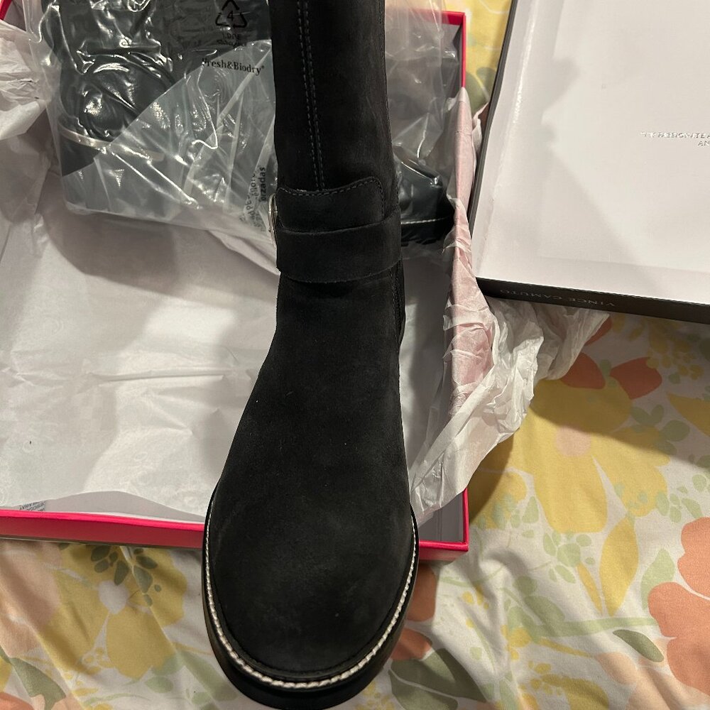 Vince Camuto-Motorcycle suede boots